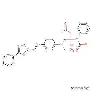 Molecular Structure of 54536-46-8 (Ethanol, 2-[ethyl[4-[(3-phenyl-1,2,4-thiadiazol-5-yl)azo]phenyl]amino]-,
phenylcarbamate (ester))