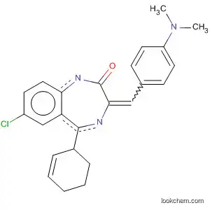 Molecular Structure of 55056-35-4 (2H-1,4-Benzodiazepin-2-one,
7-chloro-3-[[4-(dimethylamino)phenyl]methylene]-1,3-dihydro-5-phenyl-)