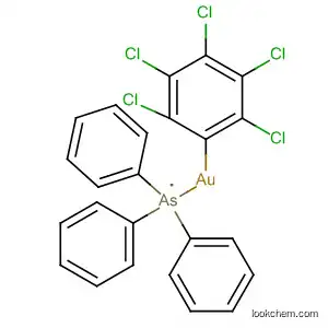 Molecular Structure of 55923-43-8 (Gold, (pentachlorophenyl)(triphenylarsine)-)