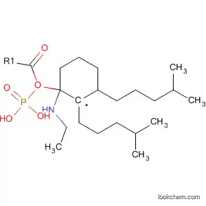 Molecular Structure of 56420-39-4 (Phosphonic acid, [1-(ethylamino)cyclohexyl]-, bis(4-methylpentyl) ester)