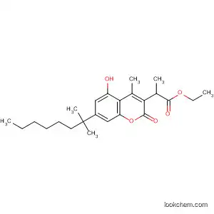 2H-1-Benzopyran-3-propanoic acid,
7-(1,1-dimethylheptyl)-5-hydroxy-4-methyl-2-oxo-, ethyl ester