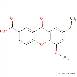 Molecular Structure of 57011-76-4 (9H-Xanthene-2-carboxylic acid, 5-methoxy-7-(methylthio)-9-oxo-)