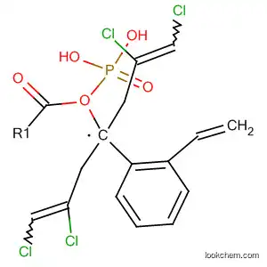 Molecular Structure of 57843-22-8 (Phosphonic acid, [(ethenylphenyl)methyl]-, bis(2,3-dichloro-2-propenyl)
ester)