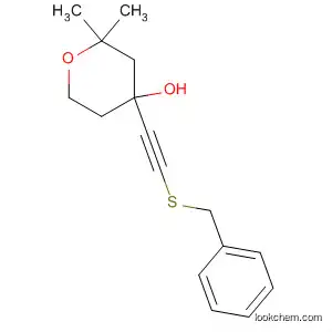 2H-Pyran-4-ol, tetrahydro-2,2-dimethyl-4-[[(phenylmethyl)thio]ethynyl]-
