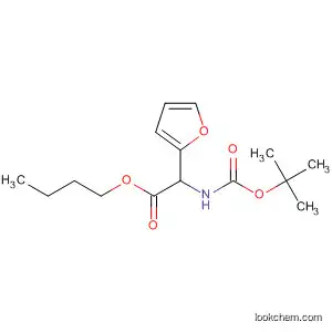 Molecular Structure of 58237-97-1 (2-Furanacetic acid, a-[[(1,1-dimethylethoxy)carbonyl]amino]-, butyl
ester)