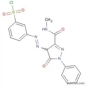 Molecular Structure of 58403-24-0 (Benzenesulfonyl chloride,
3-[[3-[(methylamino)carbonyl]-5-oxo-1-phenyl-1H-pyrazol-4-yl]azo]-)