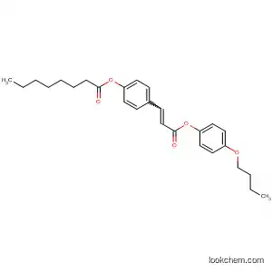 Molecular Structure of 58447-07-7 (Octanoic acid, 4-[3-(4-butoxyphenoxy)-3-oxo-1-propenyl]phenyl ester,
(E)-)
