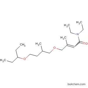 Molecular Structure of 59119-76-5 (2-Butenamide,
N,N-diethyl-4-[4-(1-ethylpropoxy)-2-methylbutoxy]-3-methyl-)