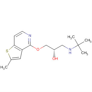 2-Propanol,  1-[(1,1-dimethylethyl)amino]-3-[(2-methylthieno[3,2-c]pyridin-4-yl)oxy]-,  (S)-