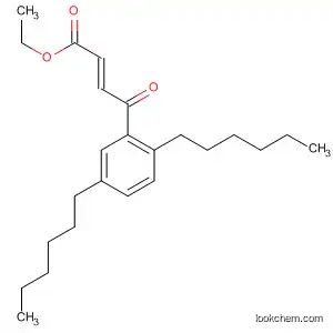 Molecular Structure of 60081-78-9 (2-Butenoic acid, 4-(2,5-dihexylphenyl)-4-oxo-, ethyl ester, (E)-)