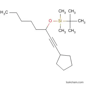 Molecular Structure of 60134-84-1 (Silane, [[1-(cyclopentylethynyl)hexyl]oxy](1,1-dimethylethyl)dimethyl-)