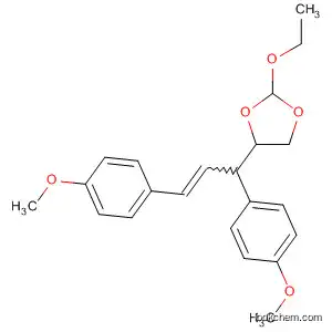 Molecular Structure of 61171-99-1 (1,3-Dioxolane, 4-[1,3-bis(4-methoxyphenyl)-2-propenyl]-2-ethoxy-)