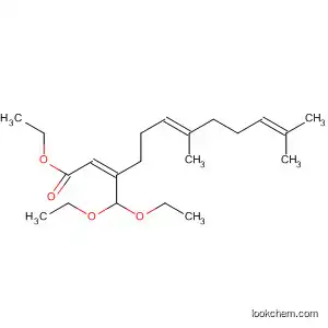 2,6,10-Dodecatrienoic acid, 3-(diethoxymethyl)-7,11-dimethyl-, ethyl
ester, (Z,E)-