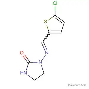 Molecular Structure of 61336-93-4 (2-Imidazolidinone, 1-[[(5-chloro-2-thienyl)methylene]amino]-)