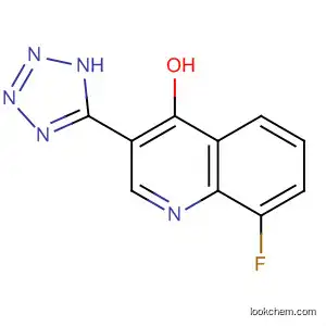 Molecular Structure of 61338-43-0 (4-Quinolinol, 8-fluoro-3-(1H-tetrazol-5-yl)-)