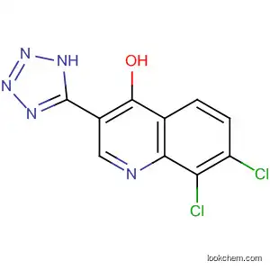 Molecular Structure of 61338-60-1 (4-Quinolinol, 7,8-dichloro-3-(1H-tetrazol-5-yl)-)