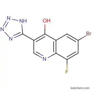 Molecular Structure of 61338-66-7 (4-Quinolinol, 6-bromo-8-fluoro-3-(1H-tetrazol-5-yl)-)