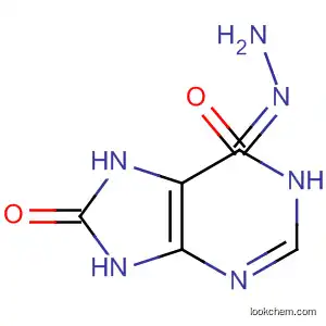 Molecular Structure of 61338-72-5 (1H-Purine-6,8-dione, 7,9-dihydro-, 6-hydrazone)
