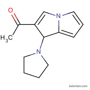 Molecular Structure of 61338-75-8 (Ethanone, 1-[2,3-dihydro-1-(1-pyrrolidinyl)-1H-pyrrolizin-2-yl]-, trans-)