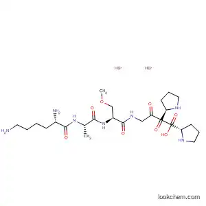 Molecular Structure of 61339-97-7 (L-Proline, 1-[1-[N-[N-(N-L-lysyl-L-alanyl)-L-seryl]glycyl]-L-prolyl]-, methyl
ester, dihydrobromide)