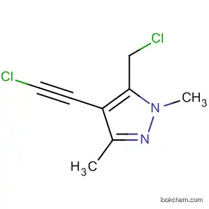 Molecular Structure of 61514-56-5 (1H-Pyrazole, 4-(chloroethynyl)-5-(chloromethyl)-1,3-dimethyl-)