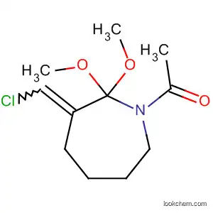 Molecular Structure of 61645-45-2 (1H-Azepine, 1-acetyl-3-(chloromethylene)hexahydro-2,2-dimethoxy-)