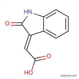 Molecular Structure of 61854-72-6 (Acetic acid, (1,2-dihydro-2-oxo-3H-indol-3-ylidene)-, (E)-)