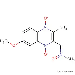 Molecular Structure of 62018-33-1 (Methanamine,
N-[(7-methoxy-3-methyl-1,4-dioxido-2-quinoxalinyl)methylene]-, N-oxide)