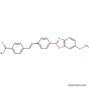 Molecular Structure of 62205-67-8 (Benzoic acid, 4-[2-[4-(6-methoxy-2-benzoxazolyl)phenyl]ethenyl]-)