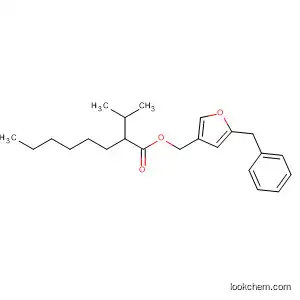 Molecular Structure of 62392-00-1 (Octanoic acid, 2-(1-methylethyl)-, [5-(phenylmethyl)-3-furanyl]methyl
ester)