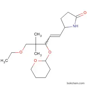 Molecular Structure of 62444-07-9 (2-Pyrrolidinone,
5-[5-ethoxy-4,4-dimethyl-3-[(tetrahydro-2H-pyran-2-yl)oxy]-1-pentenyl]-)