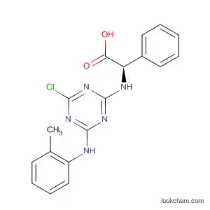 Molecular Structure of 62937-02-4 (Benzeneacetic acid,
a-[[4-chloro-6-[(2-methylphenyl)amino]-1,3,5-triazin-2-yl]amino]-, (R)-)