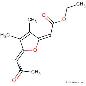 Molecular Structure of 63897-88-1 (Acetic acid, [3,4-dimethyl-5-(2-oxopropylidene)-2(5H)-furanylidene]-,
ethyl ester, (Z,Z)-)