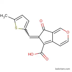 Molecular Structure of 71620-27-4 (5-Benzofurancarboxylic acid,
2,3-dihydro-2-[(5-methyl-2-thienyl)methylene]-3-oxo-)