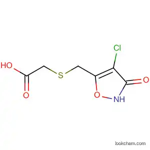 Molecular Structure of 73911-55-4 (Acetic acid, [[(4-chloro-2,3-dihydro-3-oxo-5-isoxazolyl)methyl]thio]-)