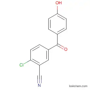 Molecular Structure of 78930-17-3 (Benzonitrile, 2-chloro-5-(4-hydroxybenzoyl)-)
