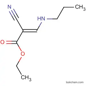 Molecular Structure of 100643-06-9 (2-Propenoic acid, 2-cyano-3-(propylamino)-, ethyl ester, (E)-)