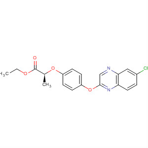 Molecular Structure of 100646-52-4 (Propanoic acid, 2-[4-[(6-chloro-2-quinoxalinyl)oxy]phenoxy]-, ethyl ester,
(S)-)