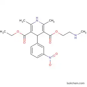 Molecular Structure of 100672-97-7 (3,5-Pyridinedicarboxylic acid,
1,4-dihydro-2,6-dimethyl-4-(3-nitrophenyl)-, ethyl 2-(methylamino)ethyl
ester)