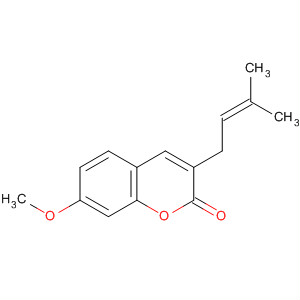 Molecular Structure of 100742-32-3 (2H-1-Benzopyran-2-one, 7-methoxy-3-(3-methyl-2-butenyl)-)