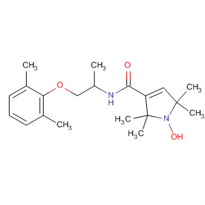 Molecular Structure of 102132-48-9 (1H-Pyrrole-3-carboxamide,
N-[2-(2,6-dimethylphenoxy)-1-methylethyl]-2,5-dihydro-1-hydroxy-2,2,5,
5-tetramethyl-)