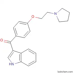 Molecular Structure of 103056-83-3 (Methanone, 1H-indol-3-yl[4-[2-(1-pyrrolidinyl)ethoxy]phenyl]-)