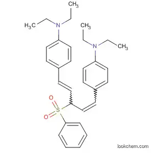 Molecular Structure of 104080-20-8 (Benzenamine,
4,4'-[3-(phenylsulfonyl)-1,4-pentadiene-1,5-diyl]bis[N,N-diethyl-)