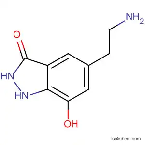 Molecular Structure of 104083-88-7 (3H-Indazol-3-one, 5-(2-aminoethyl)-1,2-dihydro-7-hydroxy-)