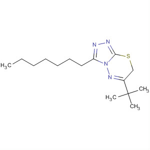 Molecular Structure of 104102-48-9 (7H-1,2,4-Triazolo[3,4-b][1,3,4]thiadiazine,
6-(1,1-dimethylethyl)-3-heptyl-)
