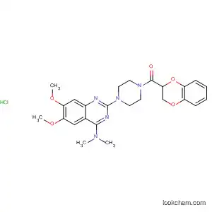Molecular Structure of 104808-21-1 (Piperazine,
1-[(2,3-dihydro-1,4-benzodioxin-2-yl)carbonyl]-4-[4-(dimethylamino)-6,7
-dimethoxy-2-quinazolinyl]-, monohydrochloride)