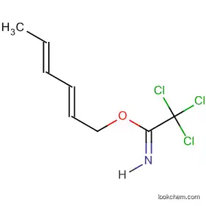Molecular Structure of 104808-41-5 (Ethanimidic acid, 2,2,2-trichloro-, 2,4-hexadienyl ester, (E,E)-)