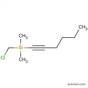 Molecular Structure of 104891-59-0 (Silane, (chloromethyl)-1-hexynyldimethyl-)