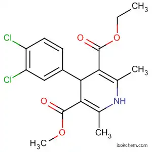 Molecular Structure of 105434-93-3 (3,5-Pyridinedicarboxylic acid,
4-(3,4-dichlorophenyl)-1,4-dihydro-2,6-dimethyl-, ethyl methyl ester)