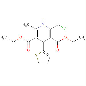 Molecular Structure of 105435-21-0 (3,5-Pyridinedicarboxylic acid,
2-(chloromethyl)-1,4-dihydro-6-methyl-4-(2-thienyl)-, diethyl ester)